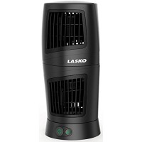 Lasko 4911 11.85-Inch Twist-Top Tower Desk Fan  Black 2-Pack - B0732Z8MWR